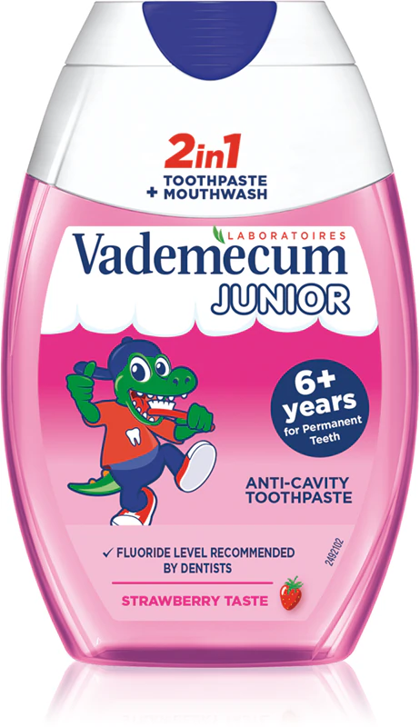 Vademecum Junior 2-in-1 tandpasta en mondspoeling 2-in-1 voor kinderen