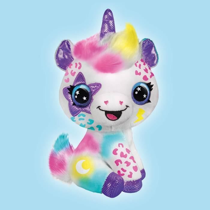 Peluche à personnaliser Licorne - Airbrush électrique avec pochoirs et feutres Canal Toys