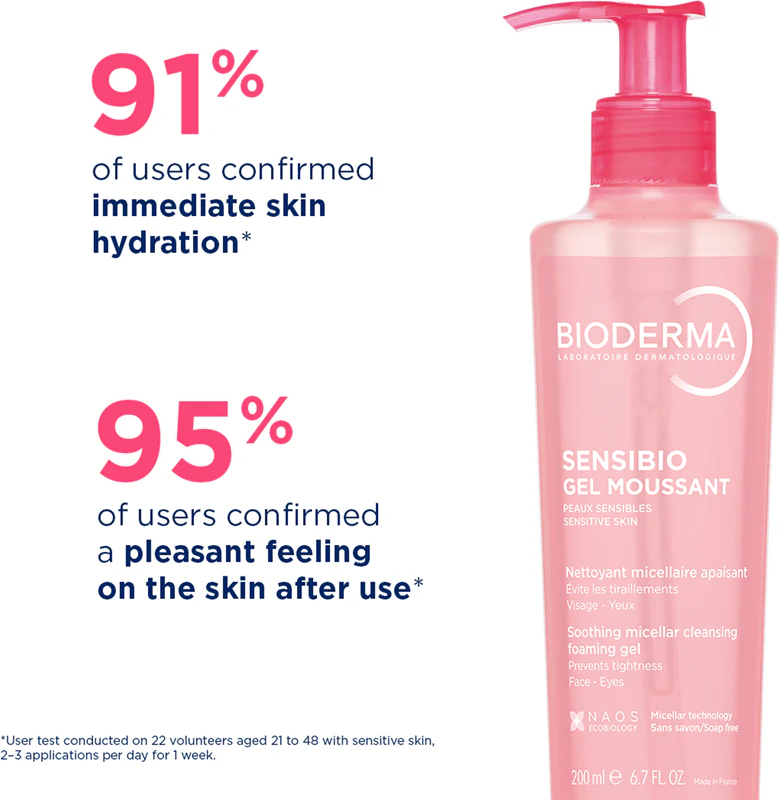 Bioderma Sensibio Gel Moussant – sanftes, beruhigendes Reinigungsgel zur Make-up-Entfernung