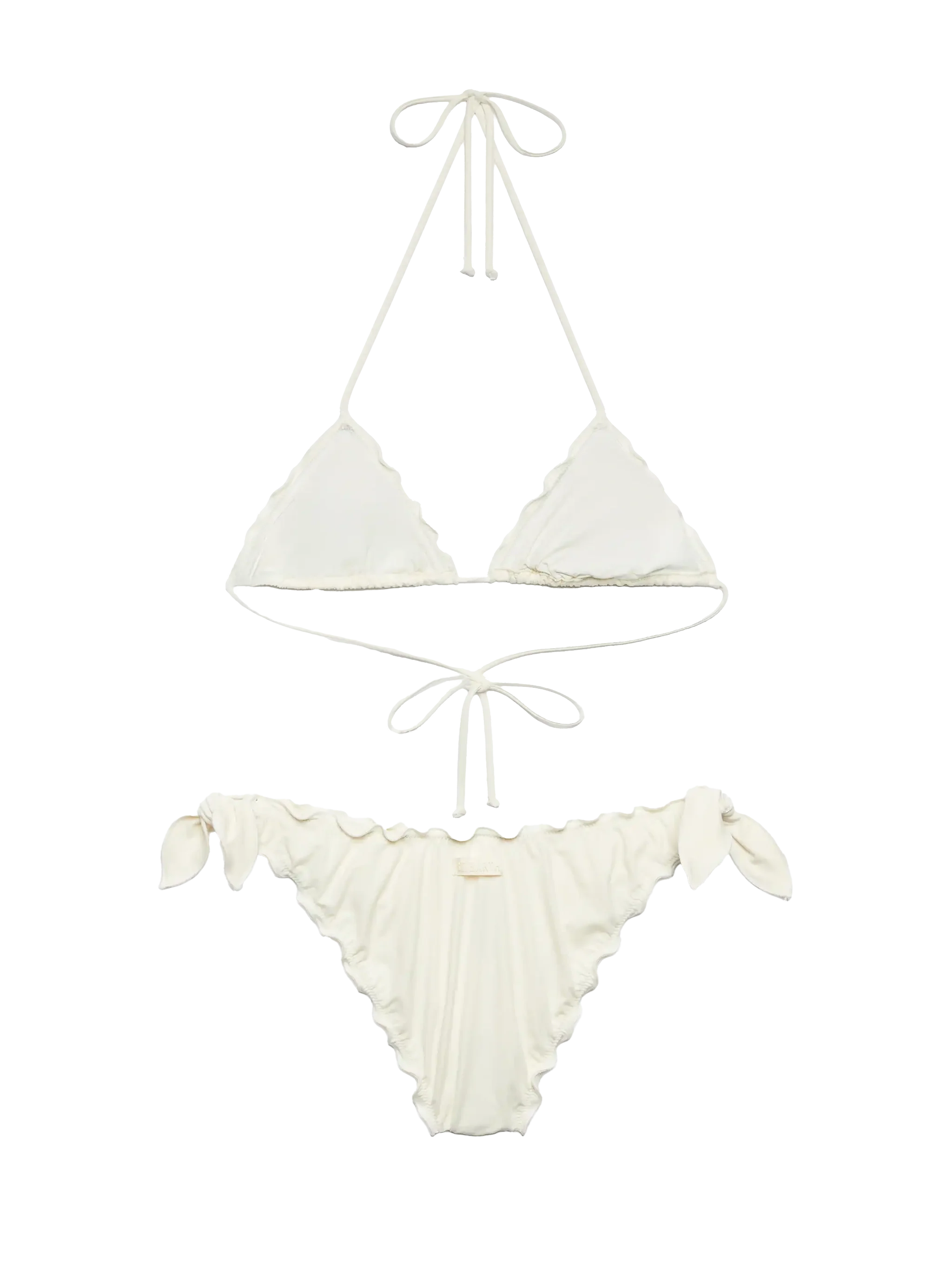 Bikini a triangolo classico Sagittarius Moon bianco crema