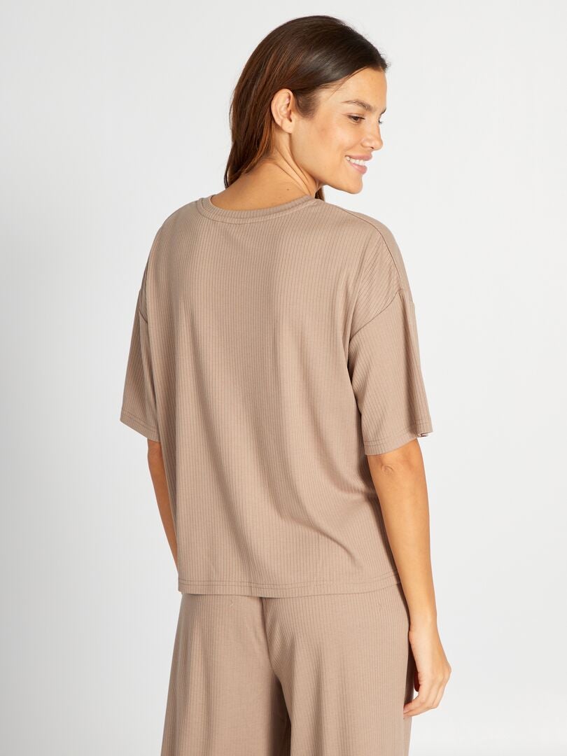 Camiseta de pijama - bege escuro