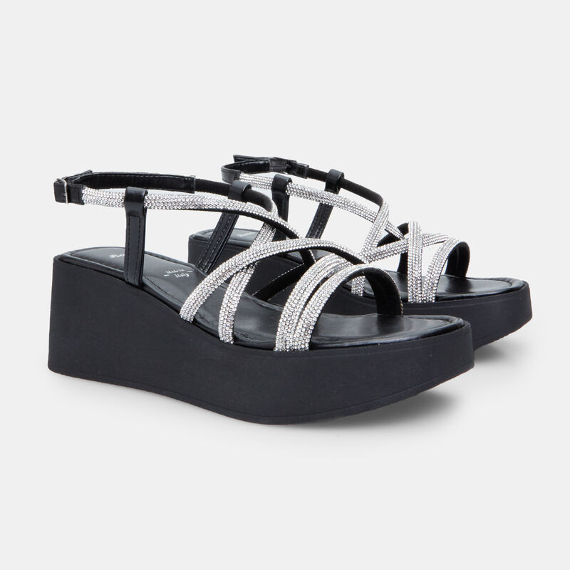 BATA dames sandaal met sleehak van 6 cm