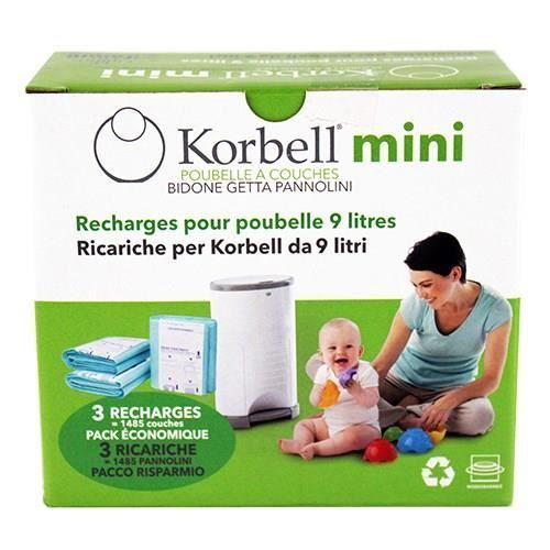 KORBELL Mini Confezione da 3 ricariche da 9 litri