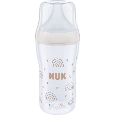 Nuk Perfect Match M Rainbow 3M temperatūros kontroliuojamas kūdikių buteliukas 260 ml 1 vnt. 1 vnt.