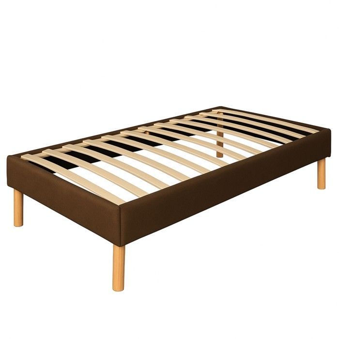 Gestoffeerde bedbodem - KING OF DREAMS - GREGOR - 80x190 cm - 20 cm - 13 latten - Bruin