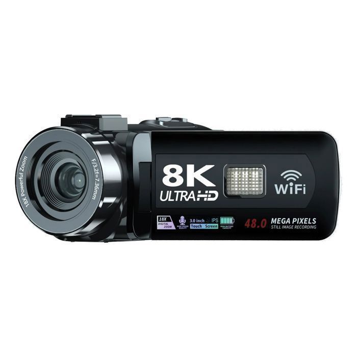 Caméra vidéo numérique - BAZARLAND30 - HDR 8K - Vision nocturne - Webcam WIFI - 48 MP
