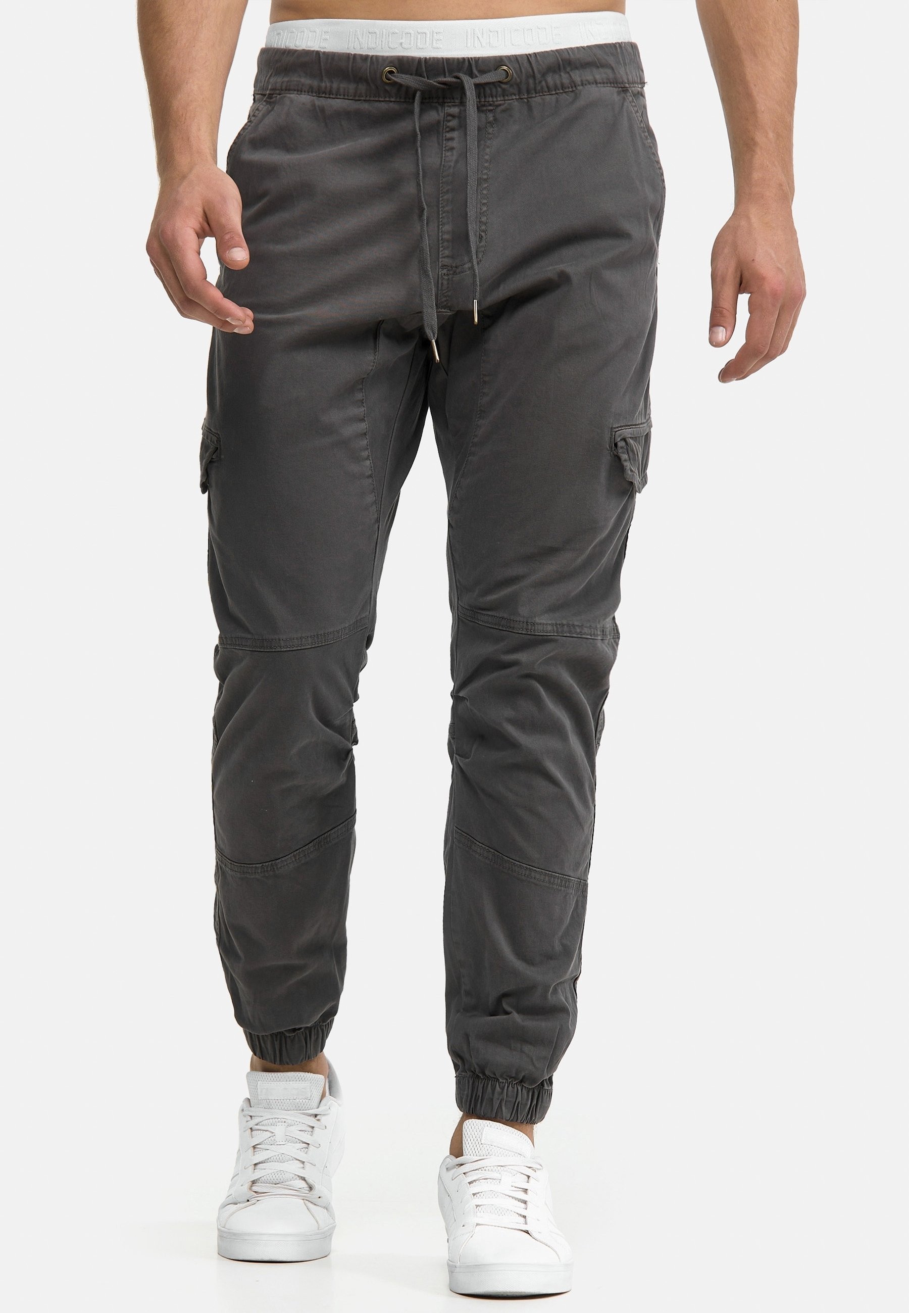 INDICODE JEANS Spodnie cargo - antracyt