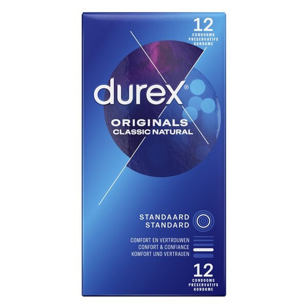Kondómy Durex Originals Classic Natural<br>Zdravotnícka pomôcka - 12 kusov