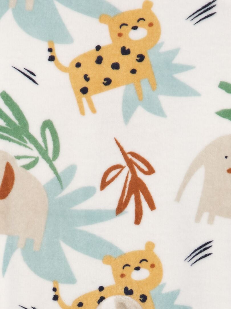 Fluwelen romper - Wit/Jungle