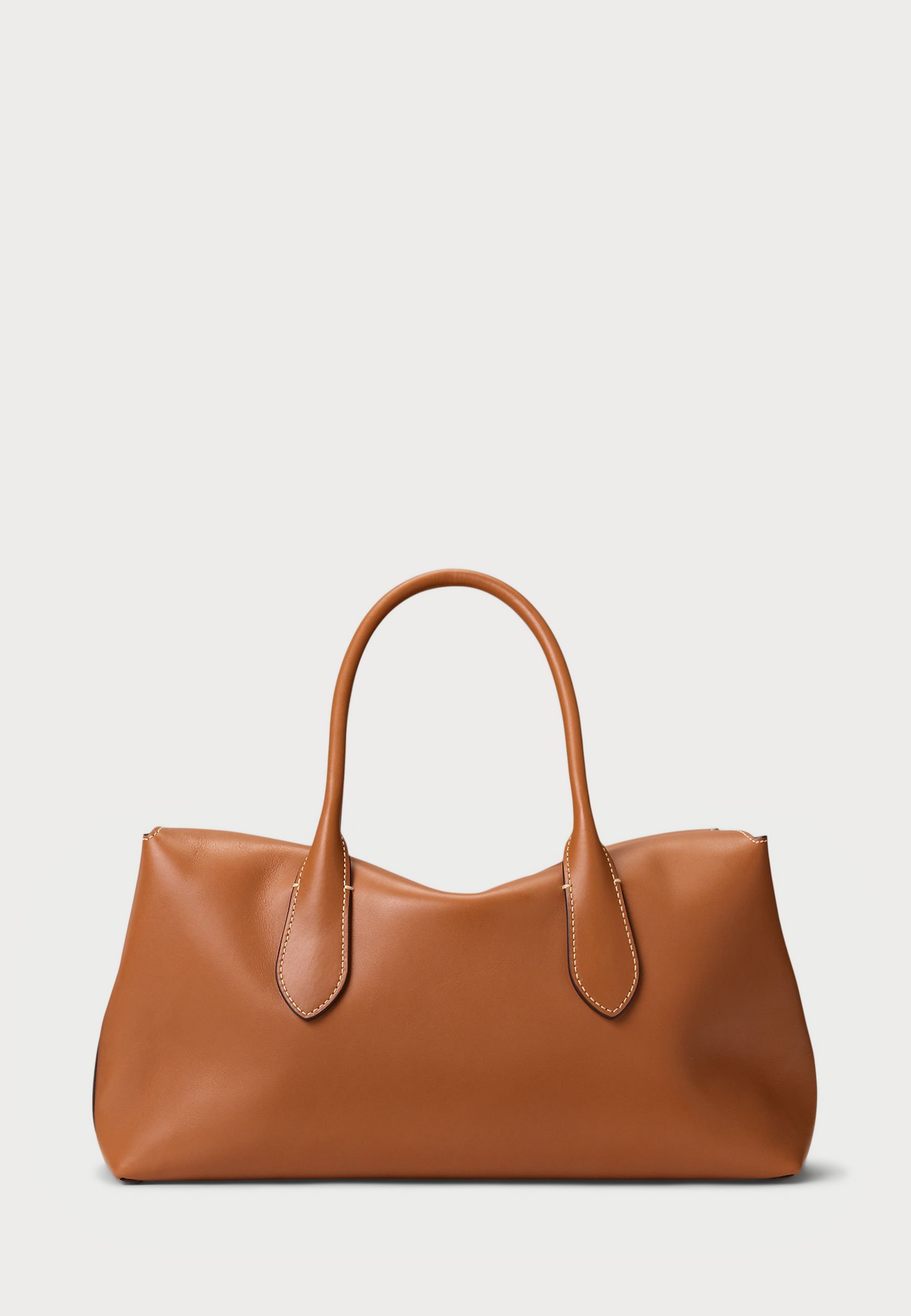Bolsa Polo Ralph Lauren Bellport em couro - cor conhaque