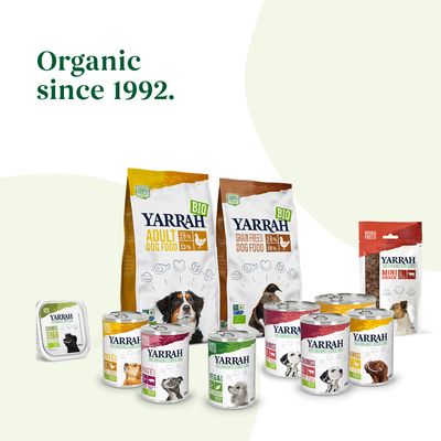 Morceaux de poulet bio Yarrah avec orties bio et tomates bio en sauce