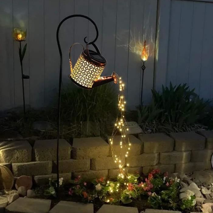Outdoor floor lamp, waterproof solar LED lantern, landscape lighting, decorative outdoor light fixture, ideal - copper [C317]