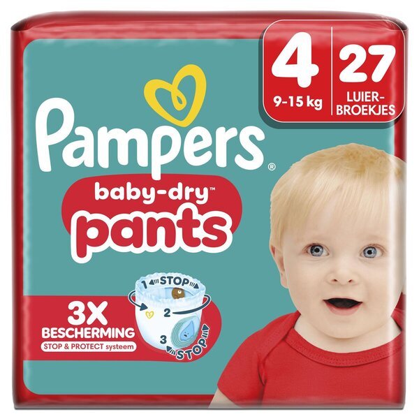 „Pampers Baby-Dry Pants“ 4 dydžio sauskelnės<br>4 dydis (9–15 kg), 27 vnt.