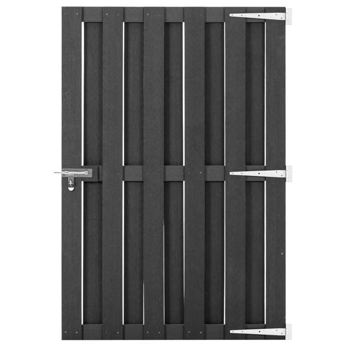 Puerta de jardín de WPC - vidaXL - 100x150 cm - Gris - Resistente a la intemperie - Resistente a la putrefacción