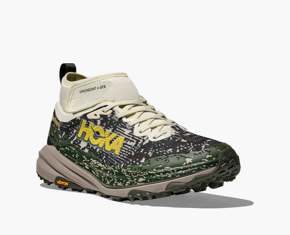 HOKA Speedgoat 6 middels GORE-TEX Truffelzout / Cement