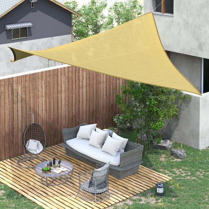 Outsunny - Toldo de sombra - HDPE - 600x400cm - Beige