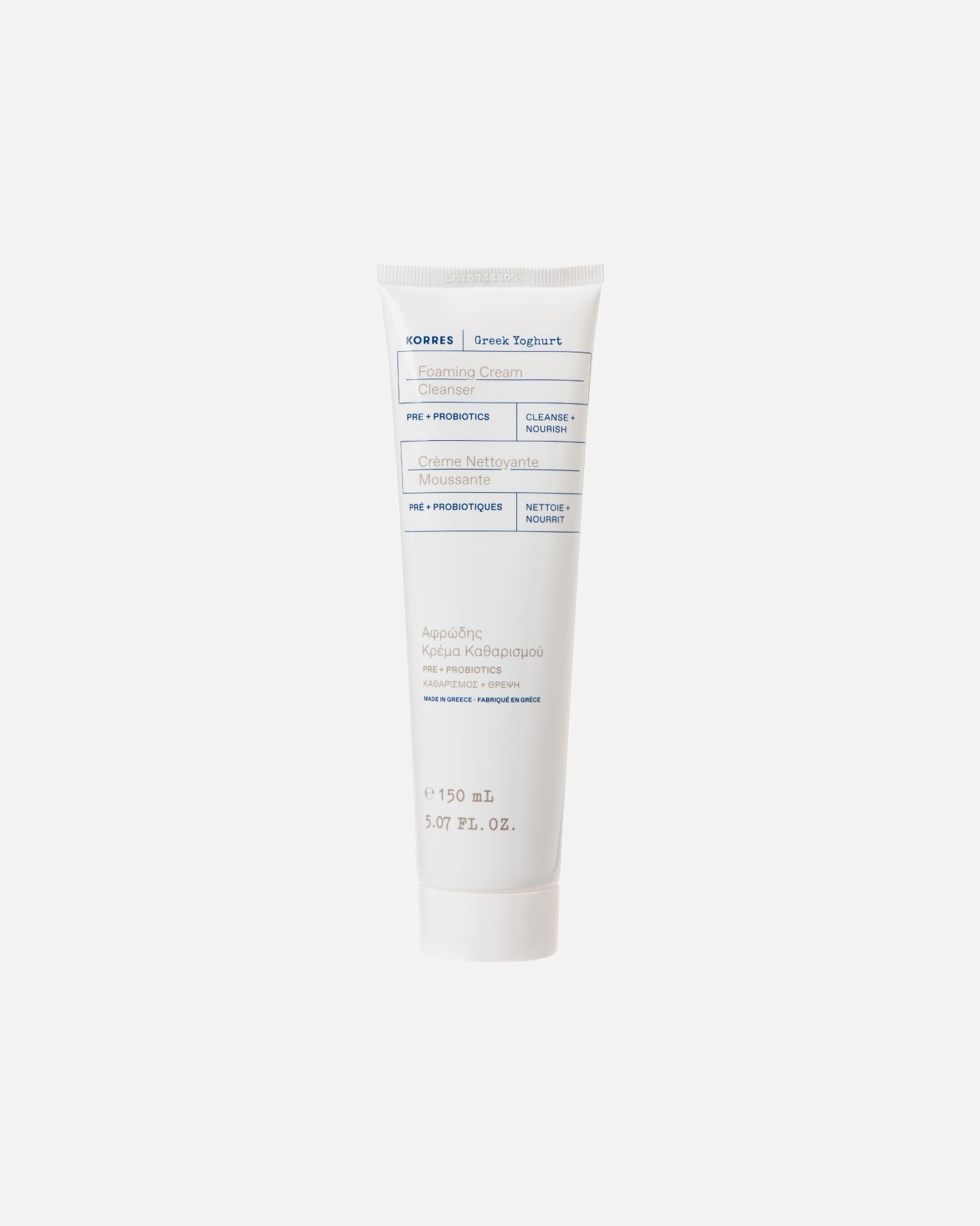 Crème nettoyante moussante au yaourt grec KORRES - 150 ml