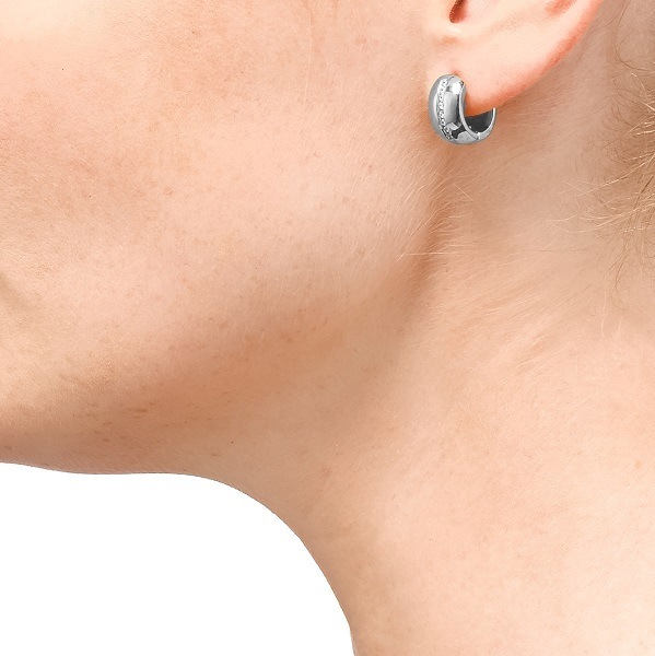 Heideman Boucles d'oreilles Lines couleur argentée polie