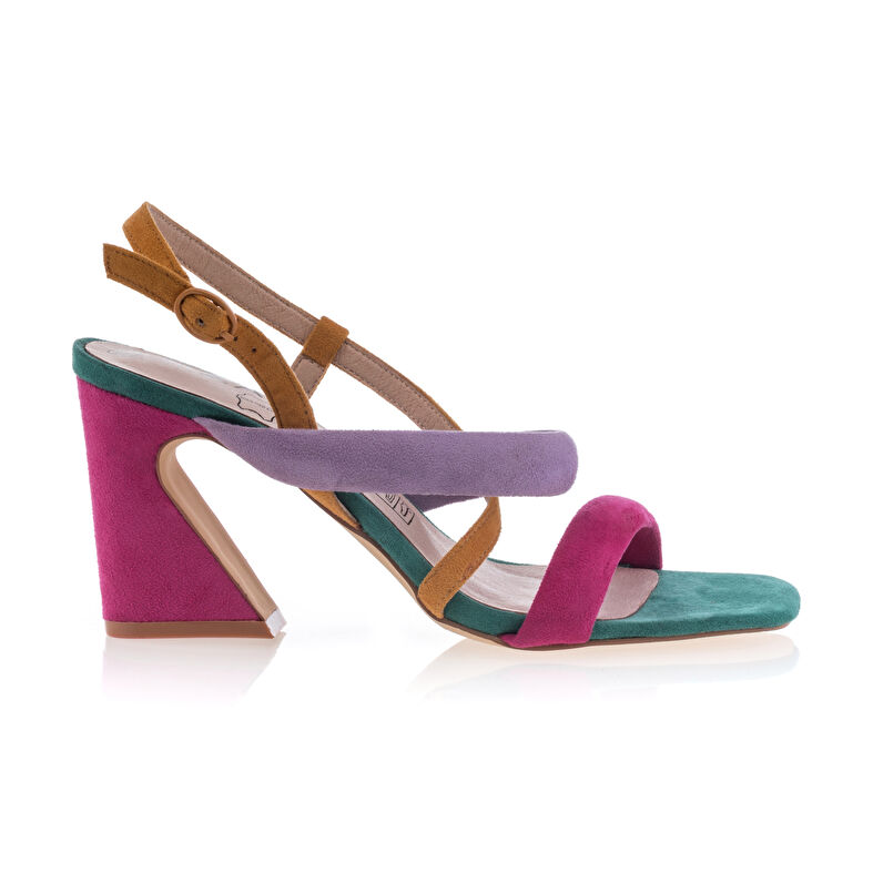 Sandalias multicolor para mujer / Zapatos de punta abierta