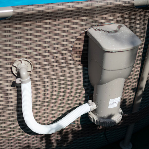 Elite Frame medence, rattan stílusú, Ø 457 cm