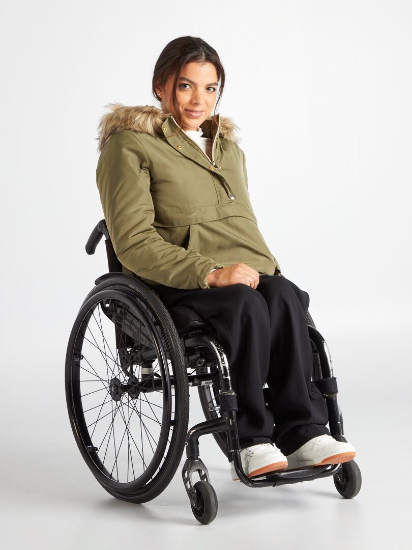 Parka com zíper - Super fácil - Verde líquen