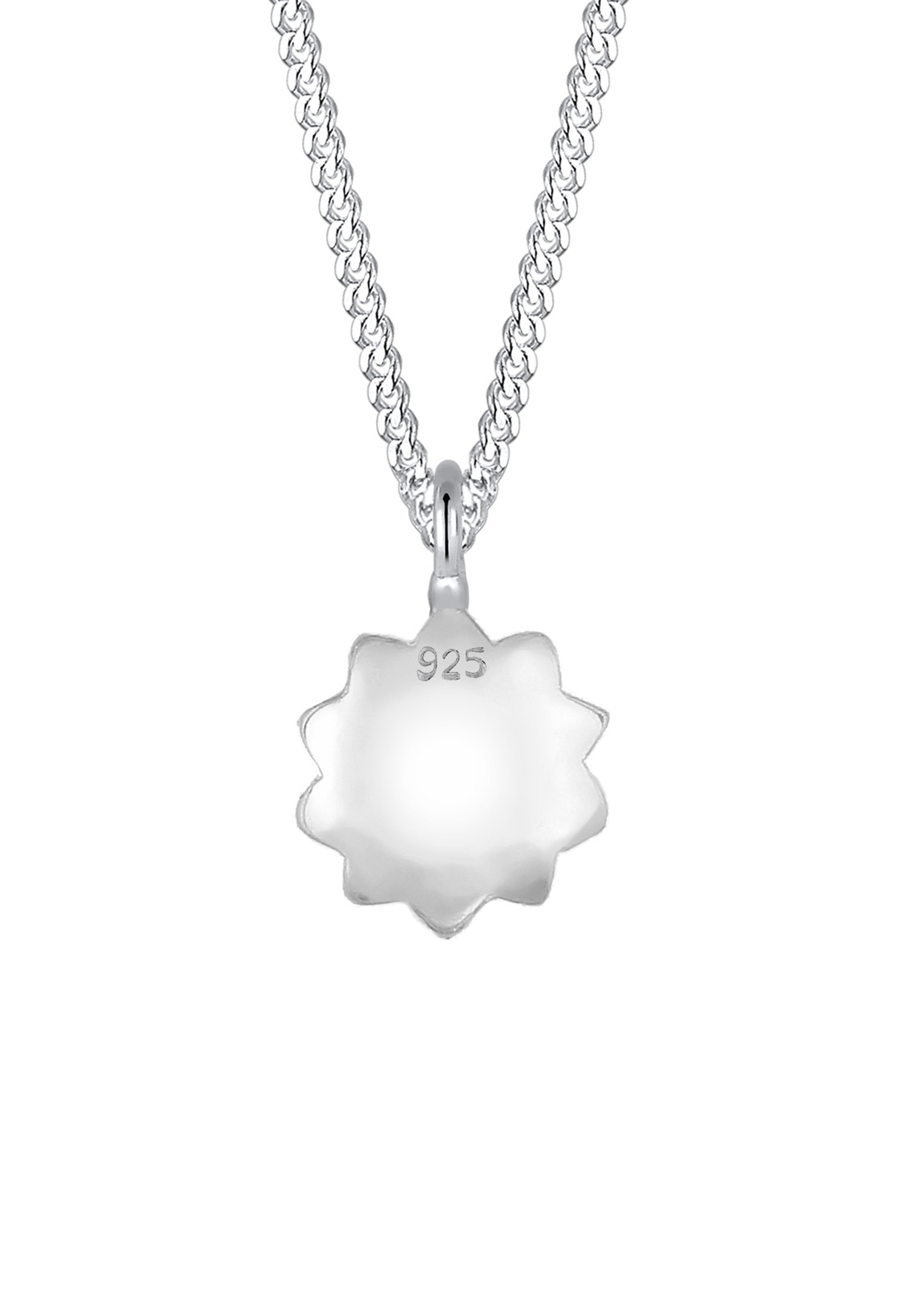 Elli Femme Pendentif Fleur Pastel Émail - (925/1000) Argent