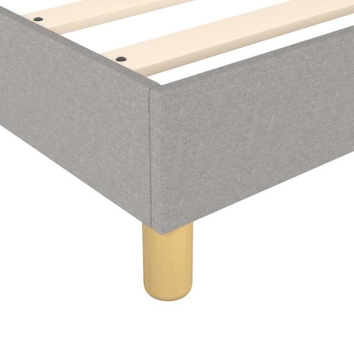 Base de cama de muelles DILWE - Gris claro - 160x200 cm - Tela