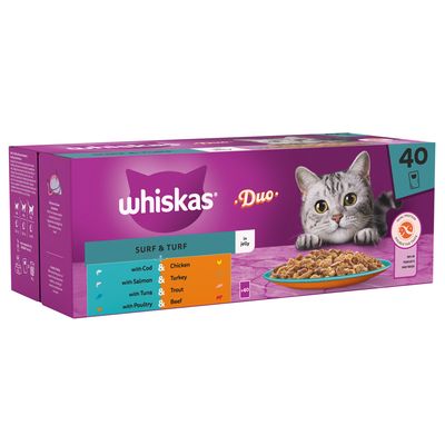 Whiskas 1+ Duo Surf & Turf in Jelly