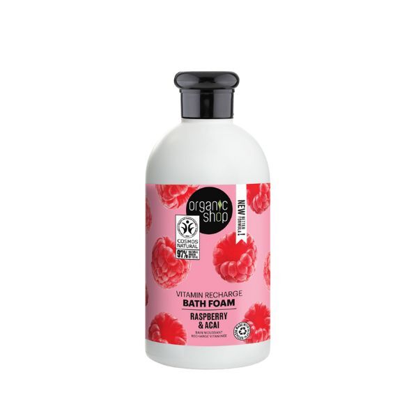 Bio-Shop Vitamin Recharge Badeschaum Himbeere & Acai 500 ml