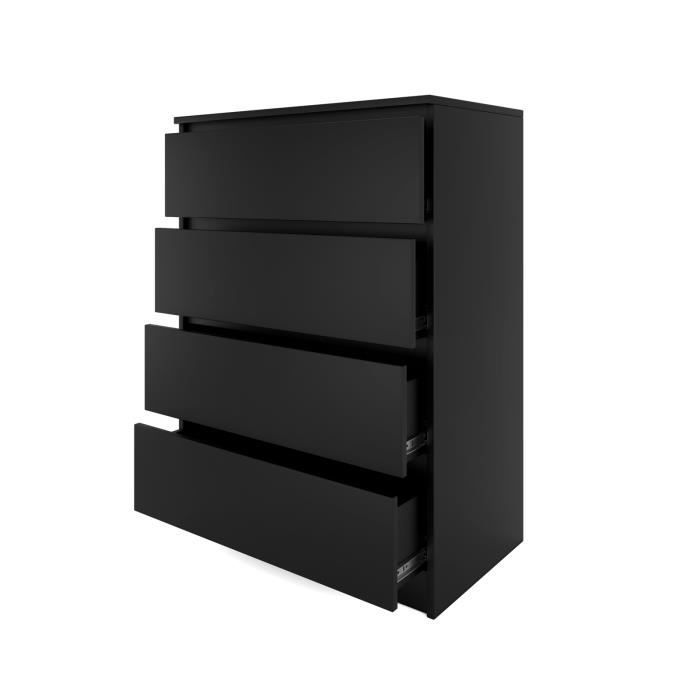 ASTER T4 - Cassettiera per camera da letto/ufficio/soggiorno 95,5x70x40 / 4 cassetti - Mobile contenitore moderno, cassettiera in stile scandinavo - Cabina armadio