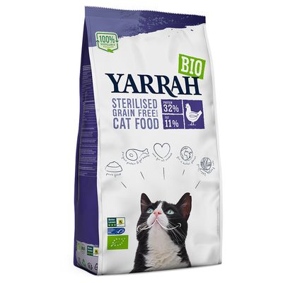 kg Yarrah Bio-Trockenfutter für ausgewachsene Katzen (sterilisiert) – 20 % Rabatt!*