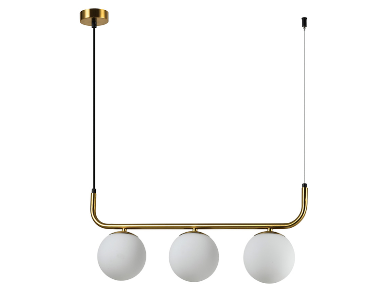 Lampa wisząca Alisa 3-punktowa metalowa złota