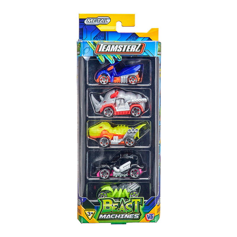 Teamsterz Auto-Tiermaschinen 5er-Pack, Teamsterz