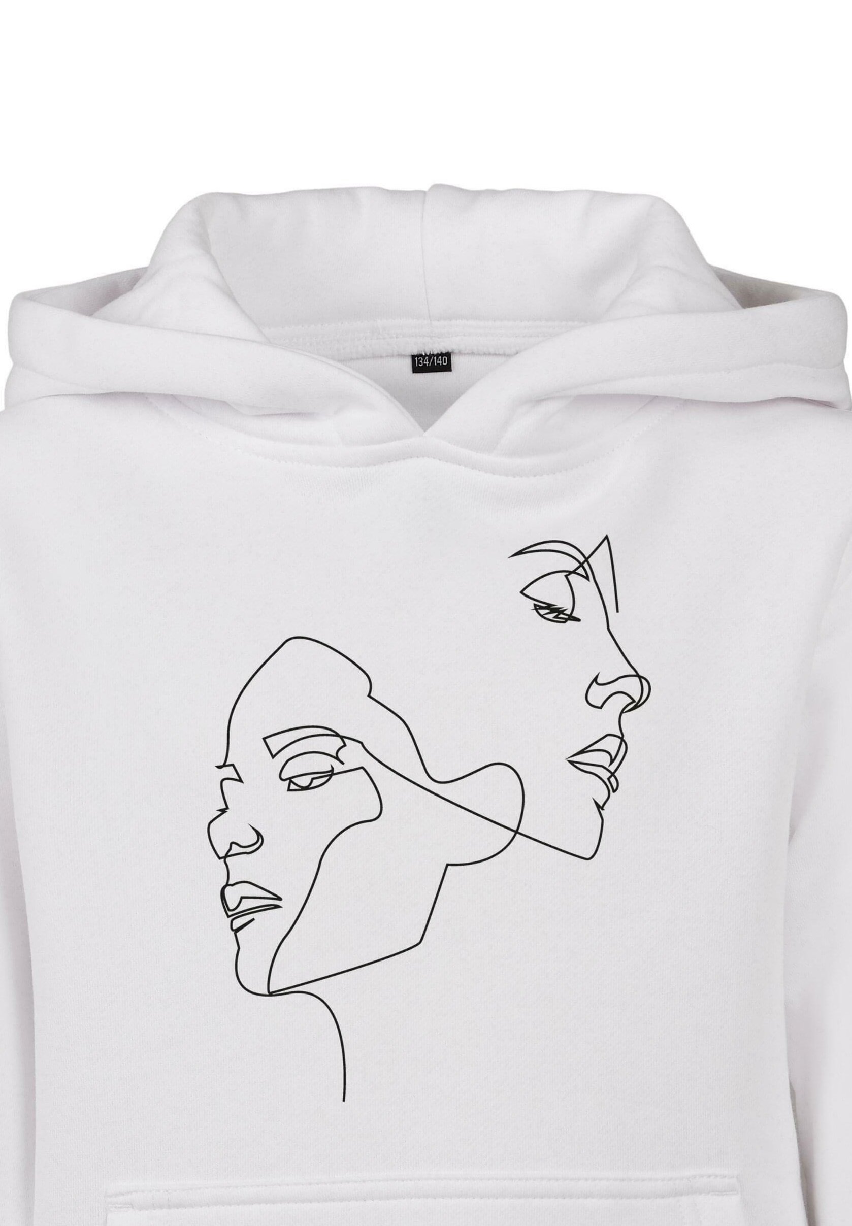 Felpa con cappuccio Mister Tee ONE LINE FIT - bianca