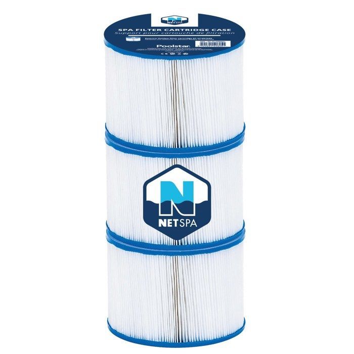 Productos para el mantenimiento del spa: cartuchos de filtro y oxígeno activo.