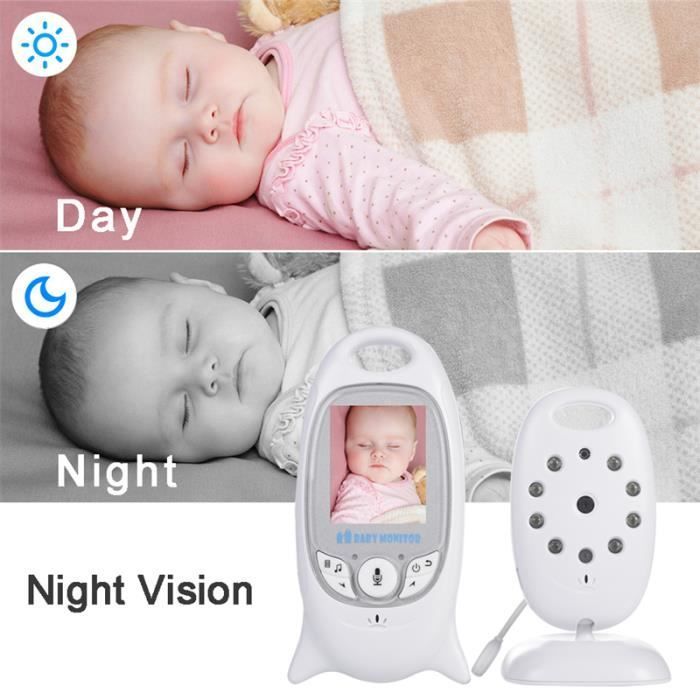 Babyphone BeBe Baba - ECOUTE BEBE - 2 pouces - Vision nocturne - Surveillance température