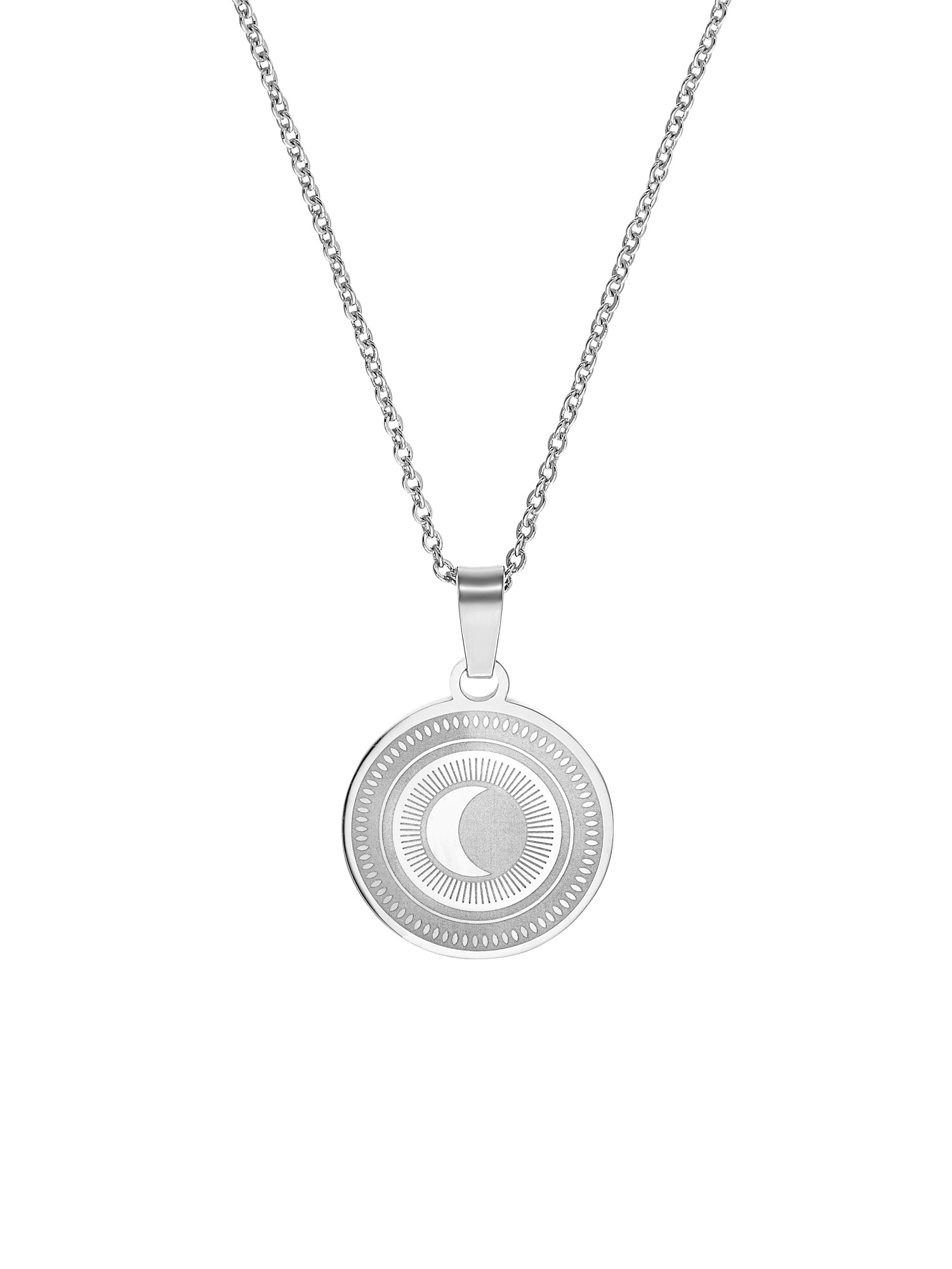 Heideman Collier Moon couleur argentée polie