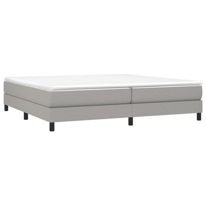 Gris 200 x 200 cm - Cama de madera - Carga máxima 150 kg - Estructura de cama de muelles gris claro 200x200 cm tela 005_118626