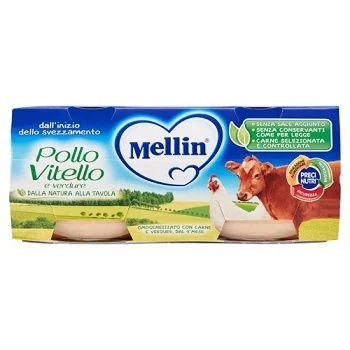 MELLIN Mellin HOMOGENEIZADO Pollo, Ternera y Verduras 2 x 80 g Alimento Infantil