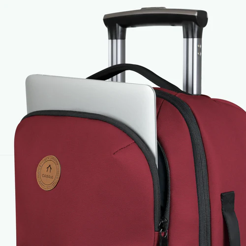 Cabaia Sibiu XS Weichgepäckkoffer mit 2 Rollen, bordeauxrot