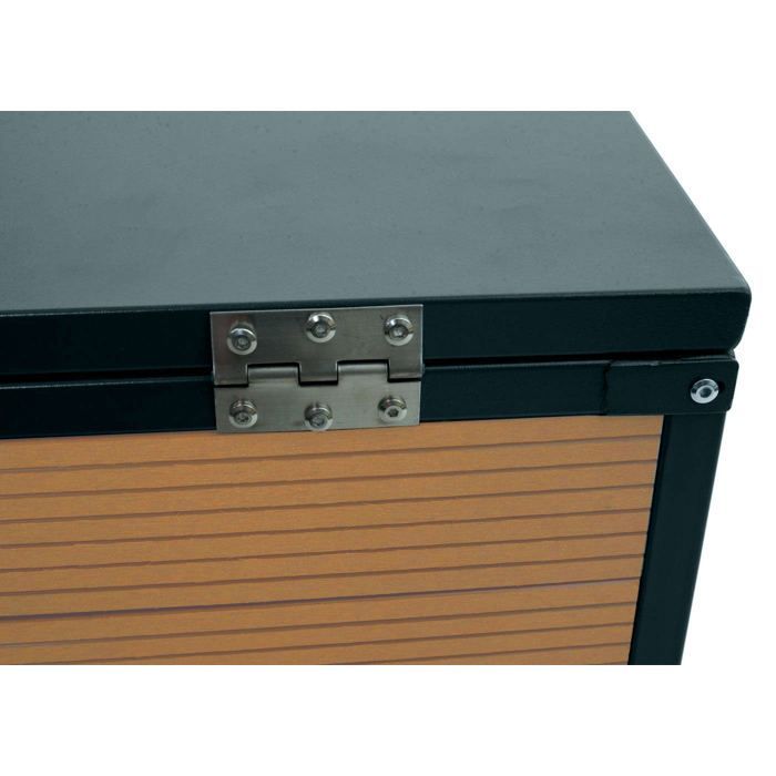 Garage XL pour robot tondeuse avec couvercle – Structure en WPC et metal 43 x 70 x 90 cm – Aspect chêne 04_0006942