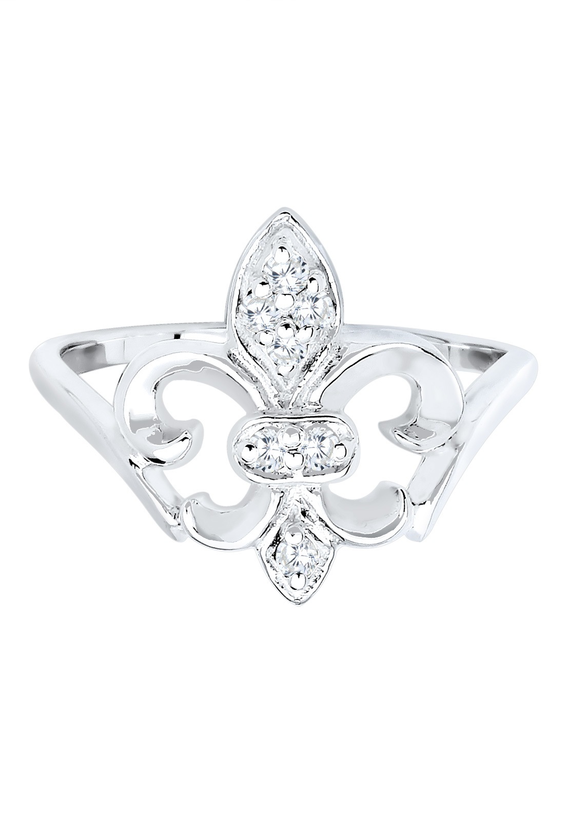 Elli Femmes Lys avec pierres en zirconium en argent sterling 925