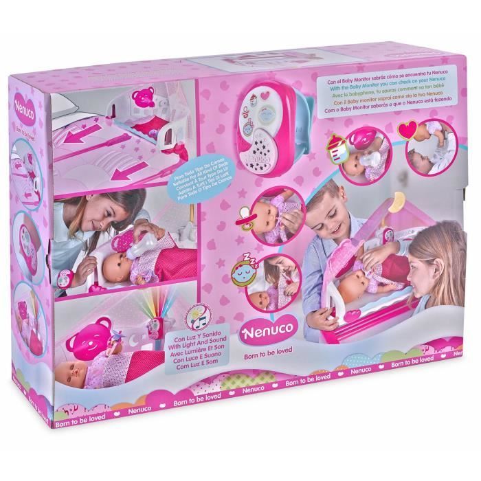 NENUCO - Poupon Interactif Dort avec moi et son Baby Monitor - 35cm