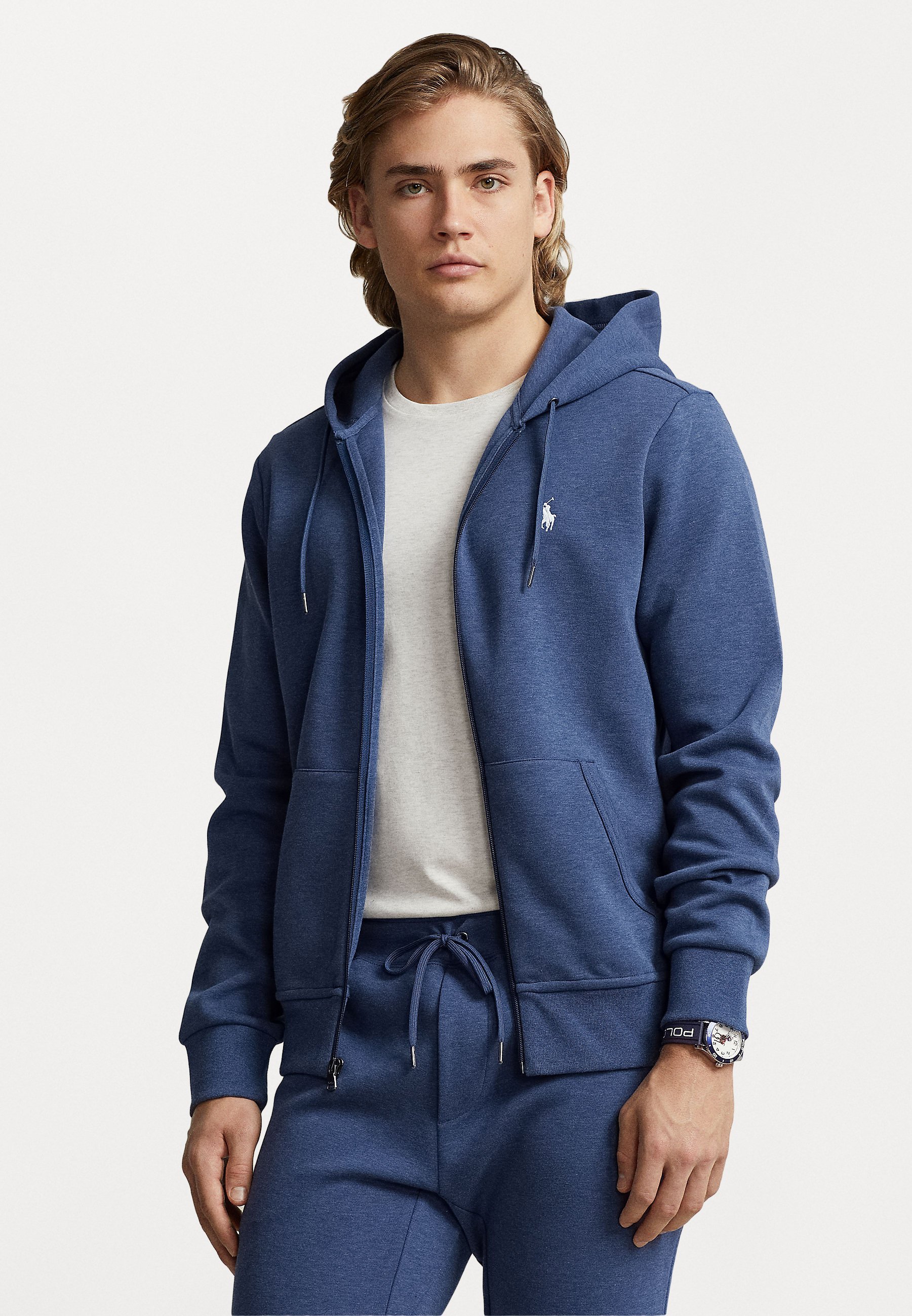 Polo Ralph Lauren FULL ZIP HOODIE - Zip-up sweatshirt - derby blue heather