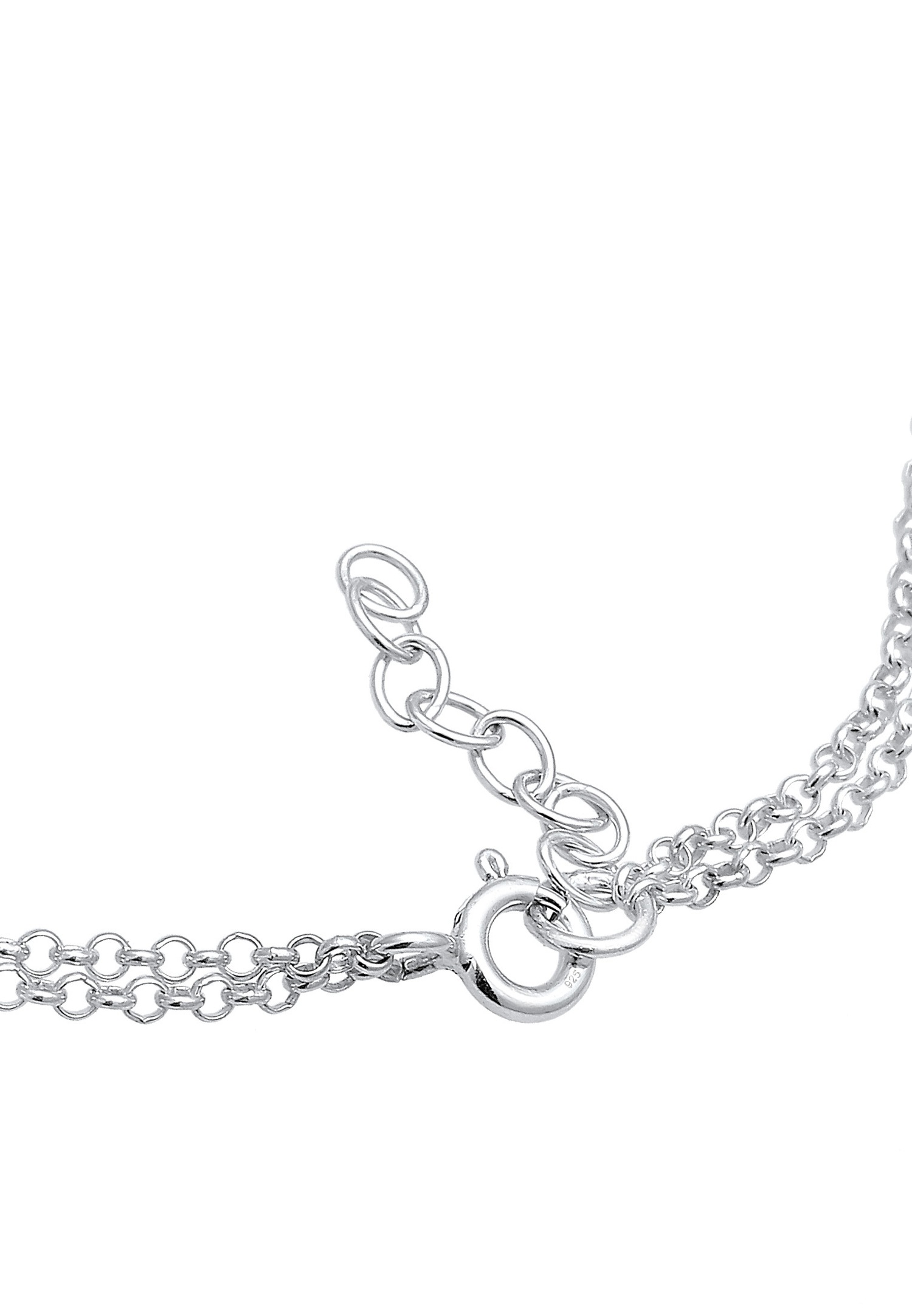 Elli Femmes pendentif plume Layer avec cristaux en argent sterling 925