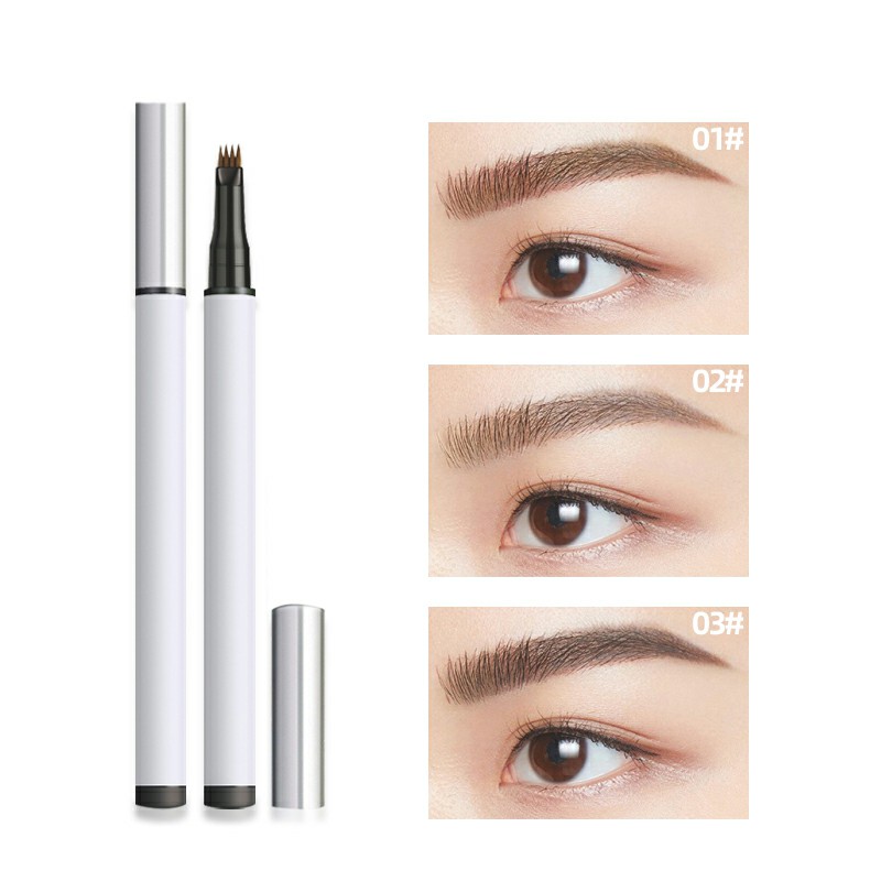 Crayon à sourcils waterproof 3 couleurs, pointe fourchue, pour tatouage des sourcils, microblading, maquillage liquide teinté TSLM1