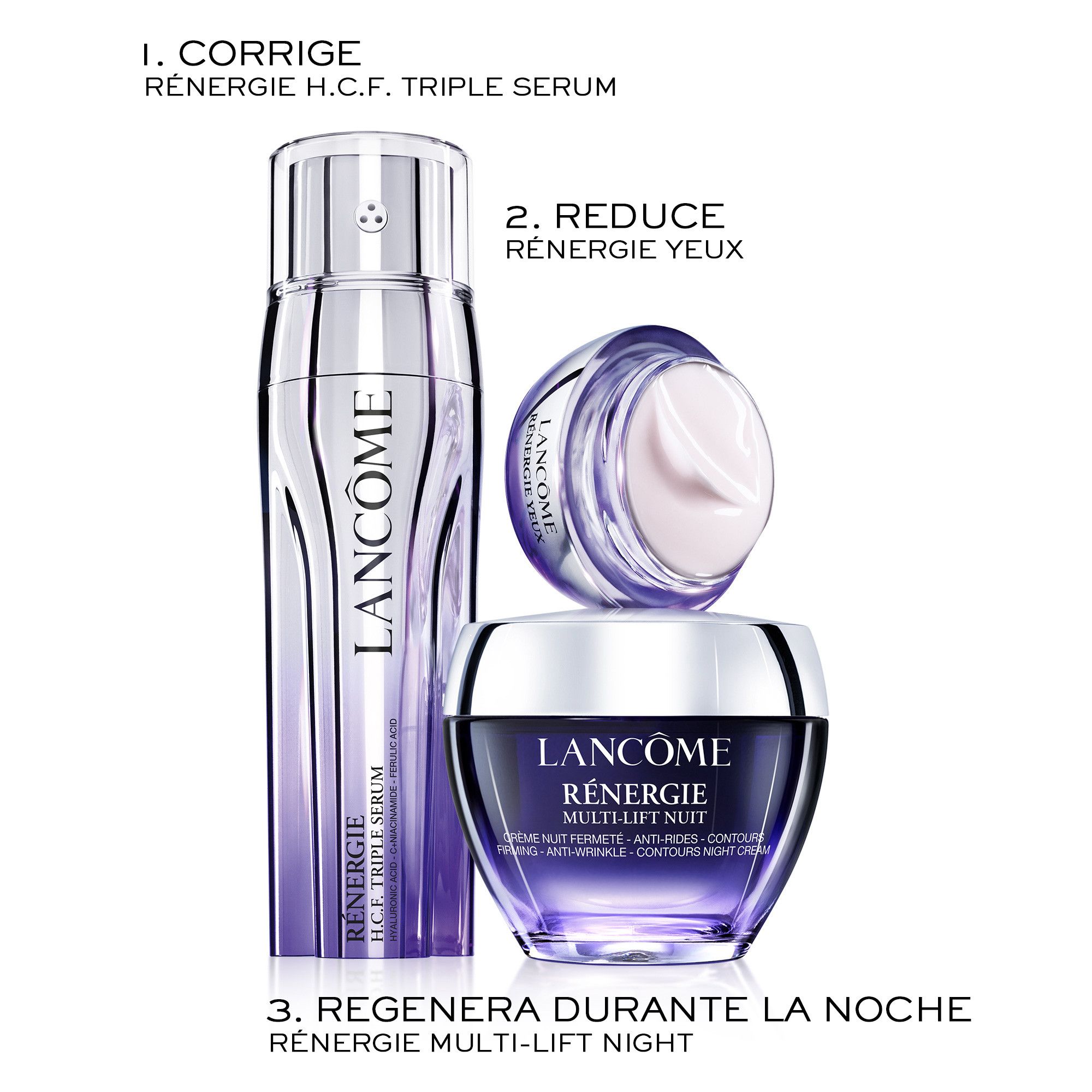 „Rénergie Multi-Lift Firming“ naktinis kremas „Lancôme“ Prabangus drėkinamasis ir maitinamasis kremas