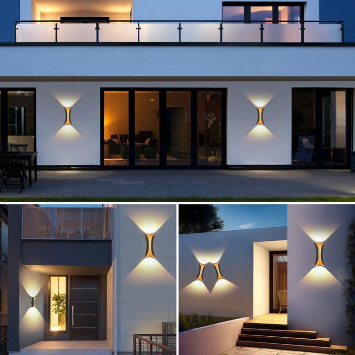 DELIPOP Applique Murale LED Exterieur -10W 3000K Etanche IP65 - Decoration Applique pour Jardin Terrasse Patio - Éclairage