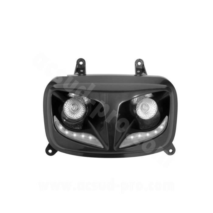 DOBLE ÓPTICA TNT 2 LÁMPARAS HALÓGENAS + LUZ LED BLANCA ADAPTABLE. YAMAHA BOOSTER (desde) 2004 NEGRO *