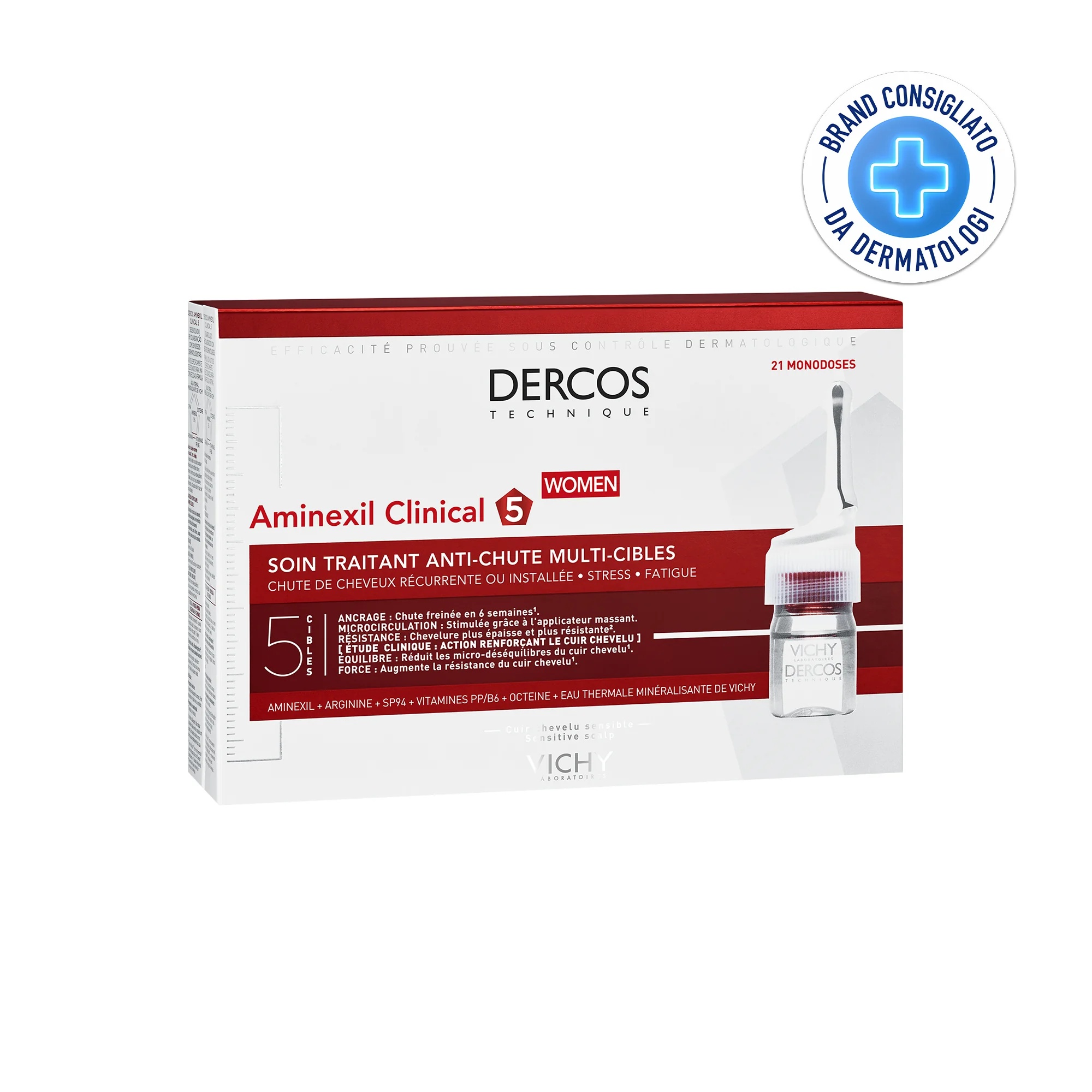 VICHY Vichy Dercos Aminexil Intensive 5 Women 21 Flaschen Anti-Haarausfall-Behandlung